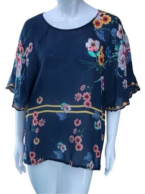 EUC blue Johnny Was Paola tunic. Size XL
